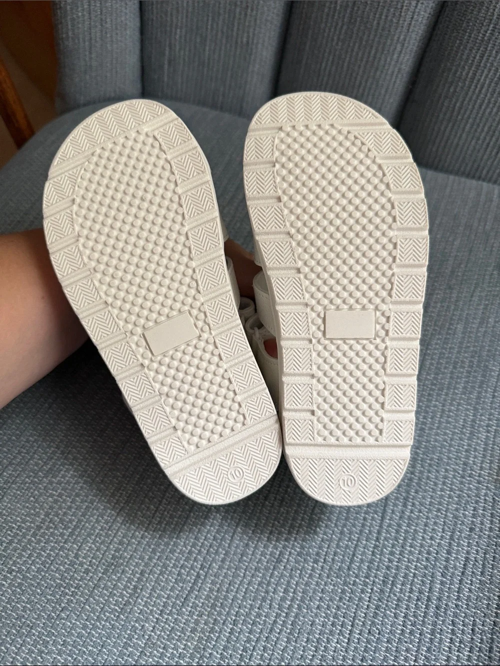 Kids Cream Fisherman Sandals with Floral Insole